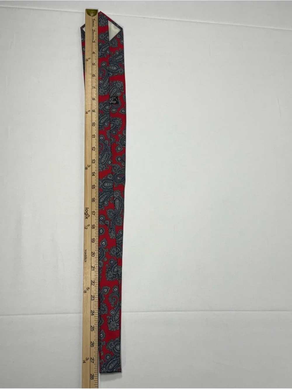 Bold Paisley Antonio Calafatano Red Silk Necktie New York Milano OS